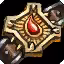 This icon represents an equipped item at the end of a game