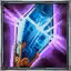 This icon represents an equipped item at the end of a game