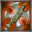 This icon represents an equipped item at the end of a game