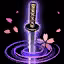 This icon represents an equipped item at the end of a game