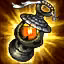This icon represents an equipped item at the end of a game