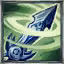 This icon represents an equipped item at the end of a game