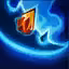 This icon represents an equipped item at the end of a game