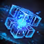 This icon represents an equipped item at the end of a game