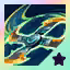 This icon represents an equipped item at the end of a game