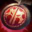 This icon represents an equipped item at the end of a game