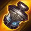 This icon represents an equipped item at the end of a game