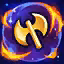This icon represents an equipped item at the end of a game