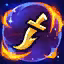 This icon represents an equipped item at the end of a game