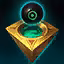 This icon represents an equipped item at the end of a game