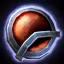 This icon represents an equipped item at the end of a game