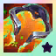 This icon represents an equipped item at the end of a game
