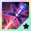 This icon represents an equipped item at the end of a game