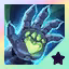 This icon represents an equipped item at the end of a game